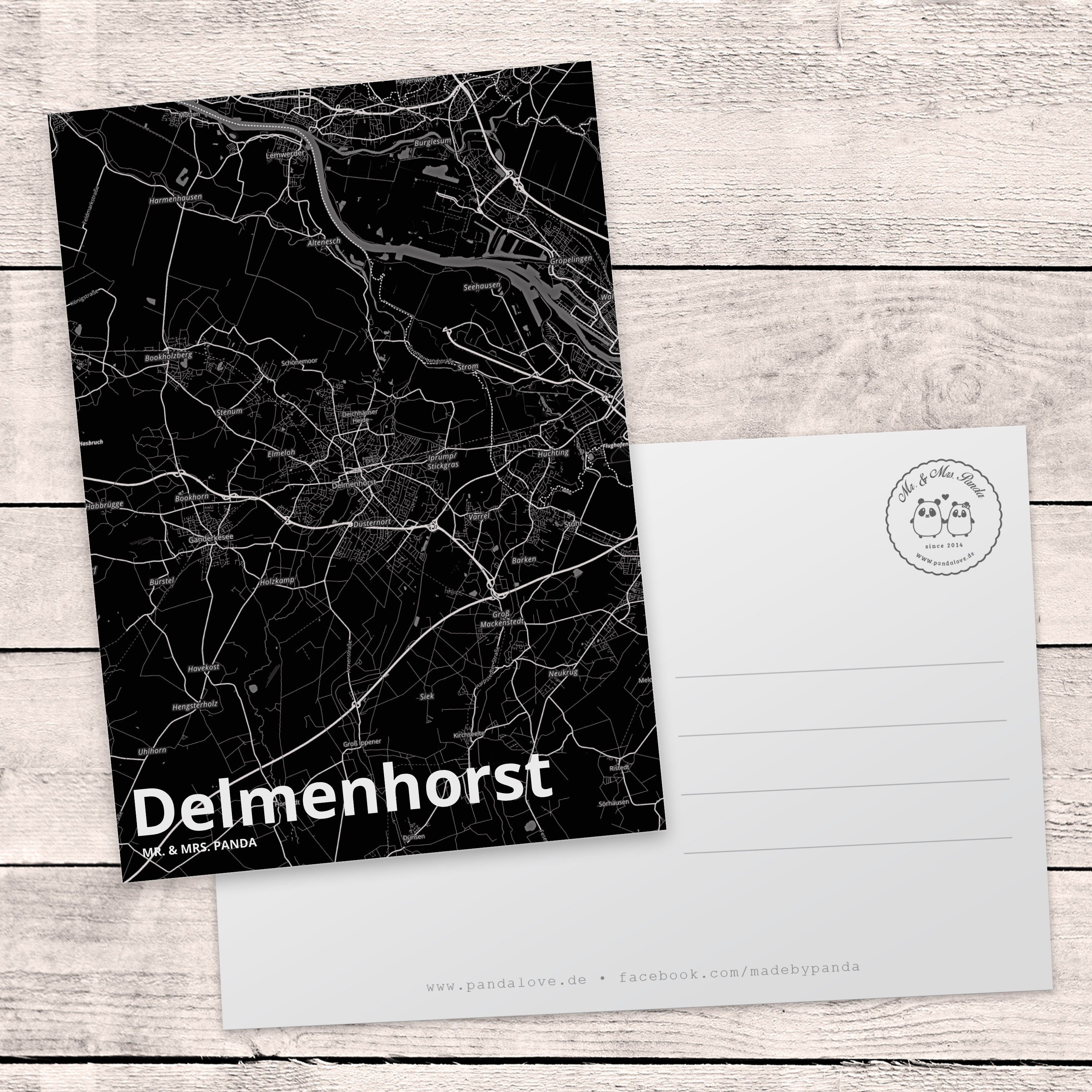 - Einladung, Delmenhorst Mrs. Postkarte Stadt, Mr. Geschenk, Panda & Geburtsta Ort, Dankeskarte,