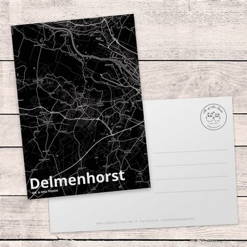 Mr. & Mrs. Panda Postkarte Delmenhorst - Geschenk, Stadt, Einladung, Ort, Dankeskarte, Geburtsta