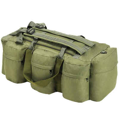 vidaXL Packsack 3-in-1 Seesack Armee-Stil 90 L Olivgrün