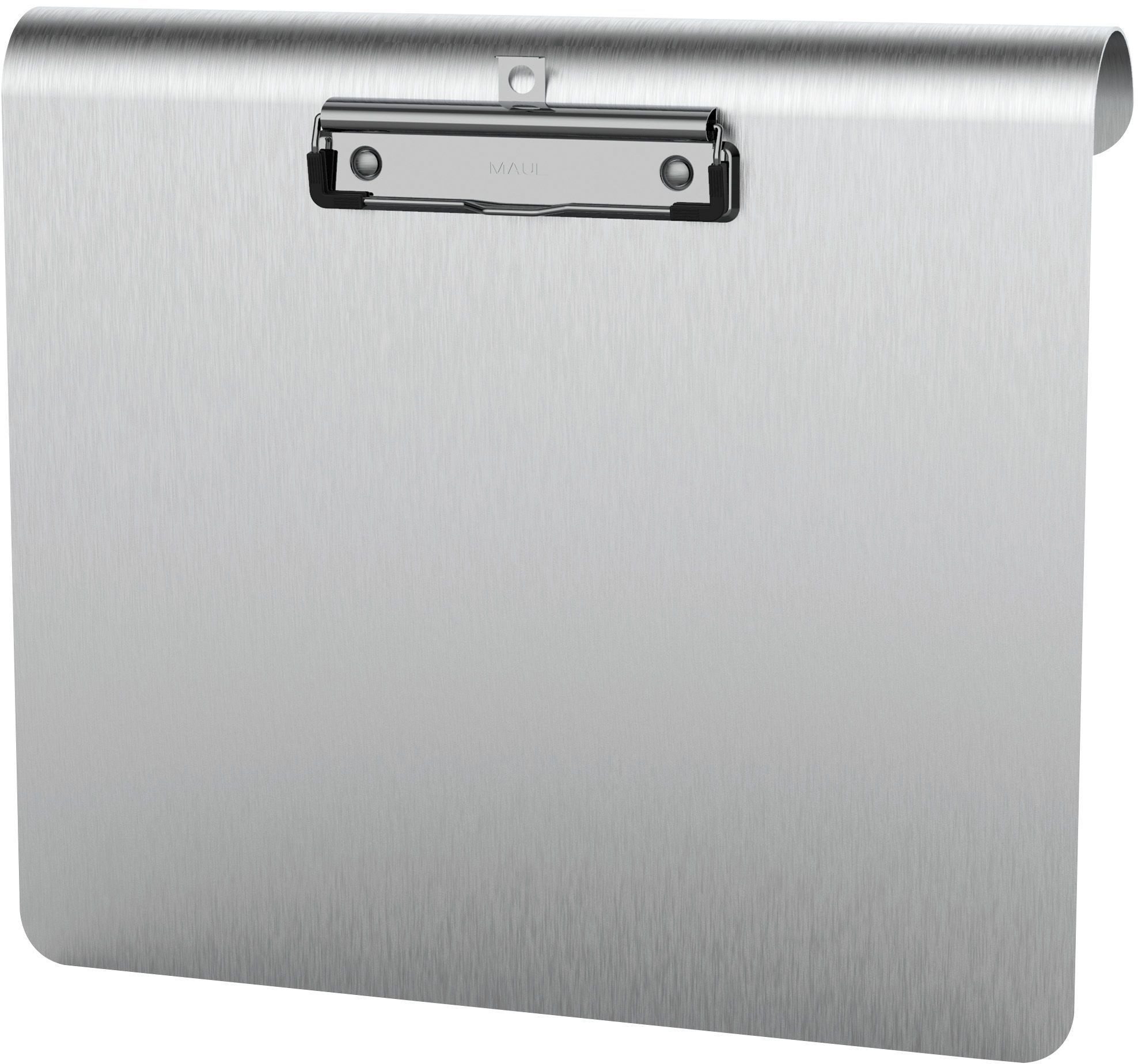 Schreibmappe Schreibplatte Maulmedic Aluminium eloxiert Edelstahl-Klemme A4 quer