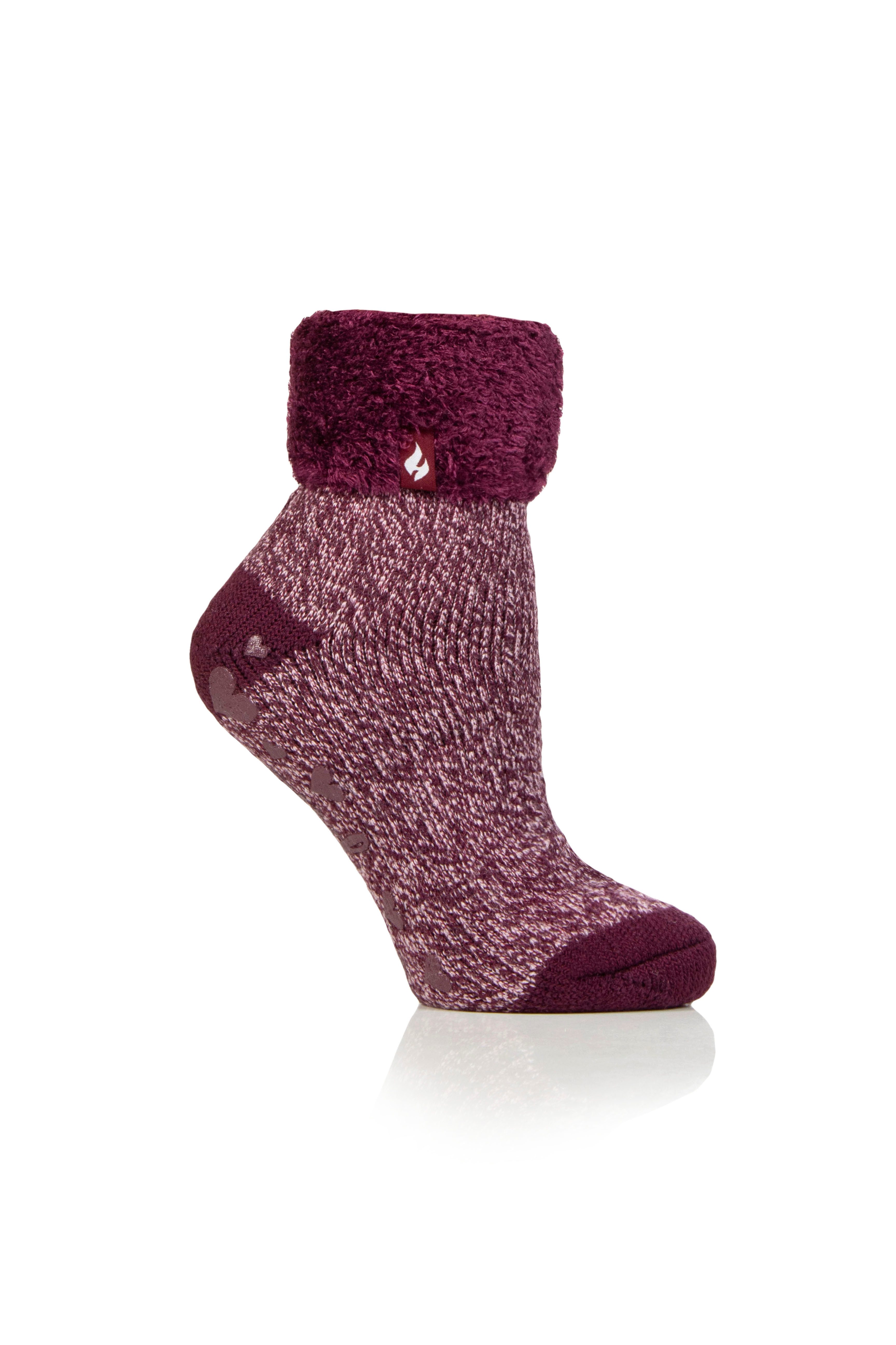 Haussocken Damen Lounge Wohlfühl Socken, Turnover-Federoberteil, sehr warm