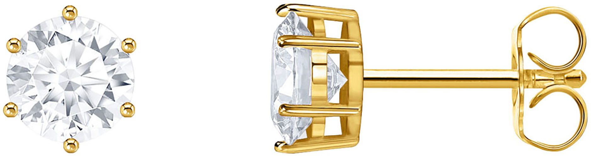 Paar Ohrstecker Schmuck Silber 925 Ohrringe Solitär