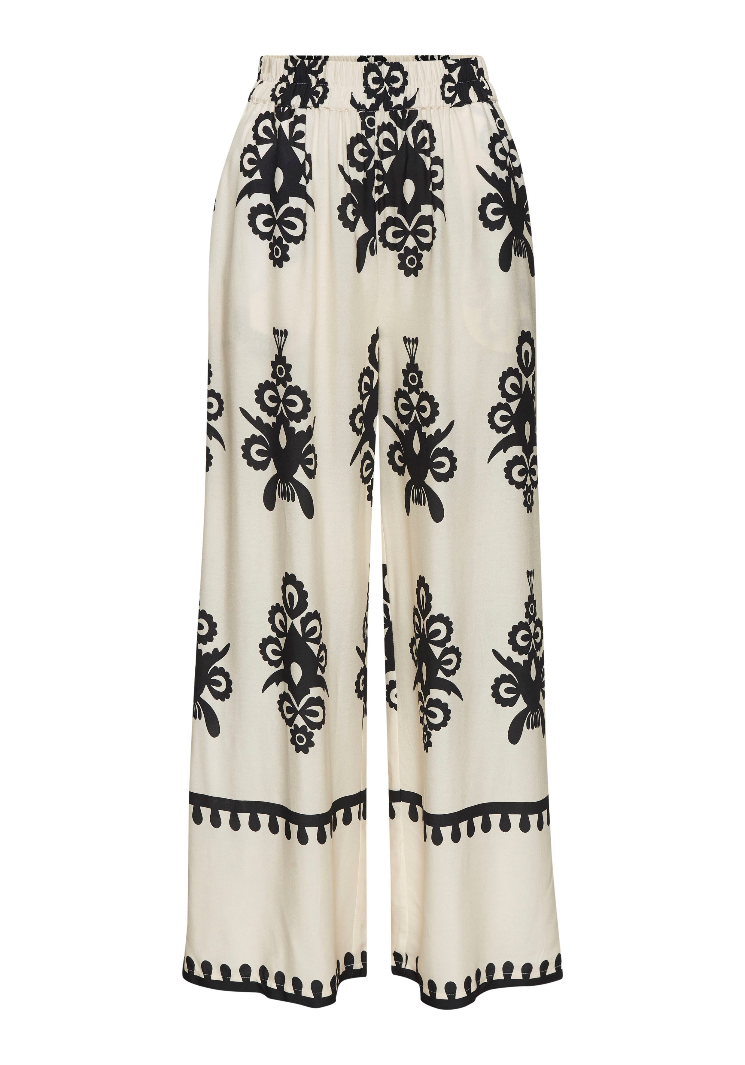 LASCANA Palazzohose mit Ethno-Print und weitem, luftigem Bein leichte Sommerhose aus Webware – Bild 2 von 5