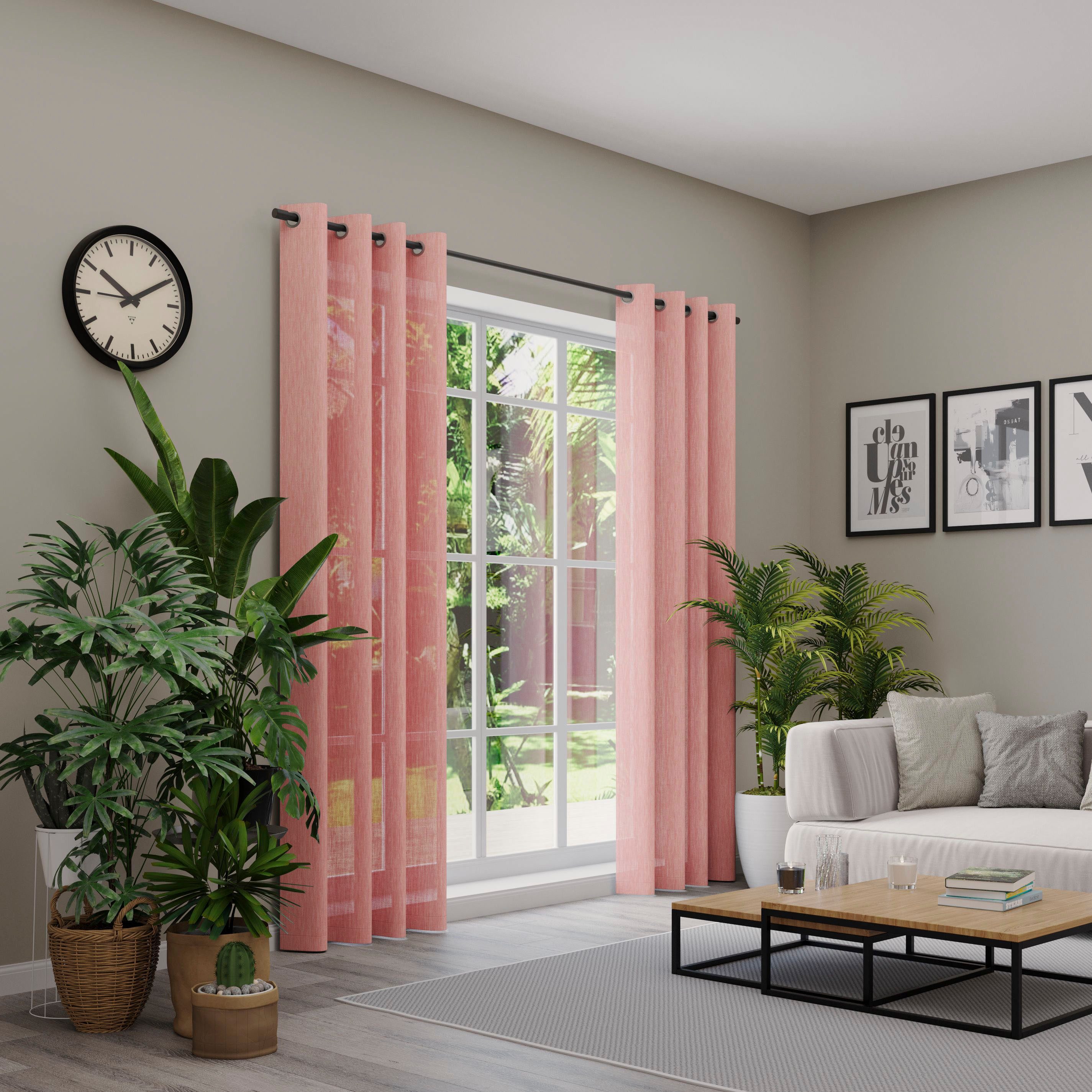 Neutex for you! Vorhang Libre-ECO (1 St), Ösen, halbtransparent, Jacquard, Breite 142 cm, nach Maß