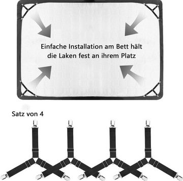 Spannbettlaken Bettlaken Spanner verstellbare Bettlakenspanner, BOTC, Bettlaken-Spannklammern, Bettlaken-Spannklammern – 4 Stück