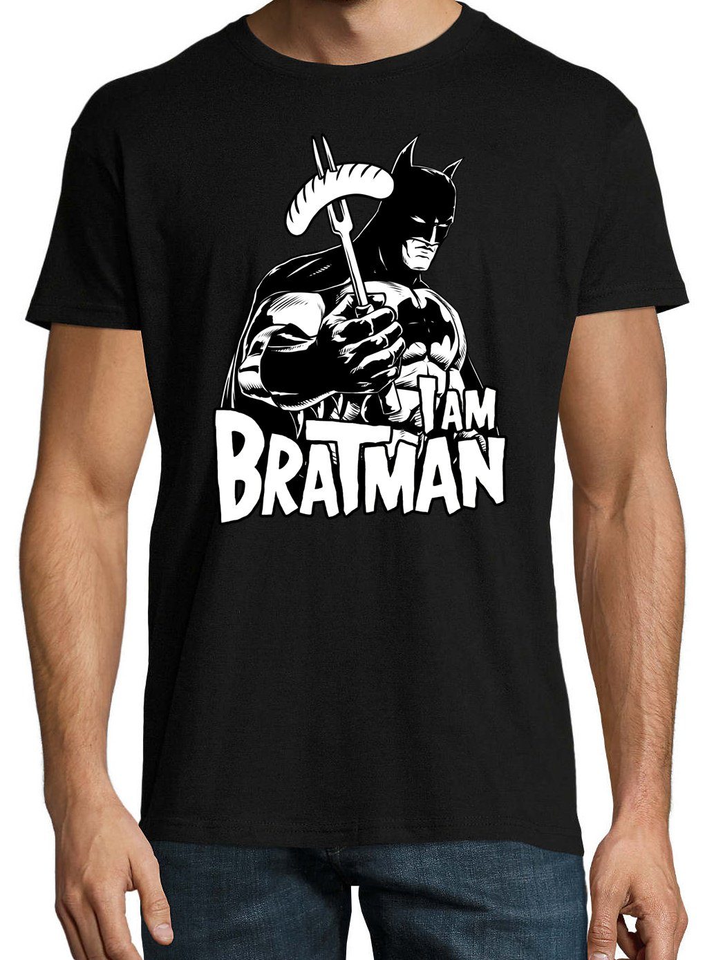 Bratman mit T-Shirt lustigem T-Shirt Designz Schwarz Spruch Herren Youth
