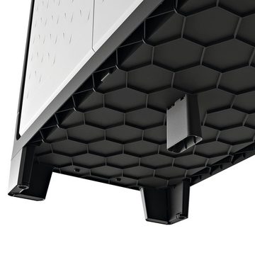 Keter Fächerschrank Lagerschrank mit Regalböden Titan Schwarz und Grau 182 cm (1-St)