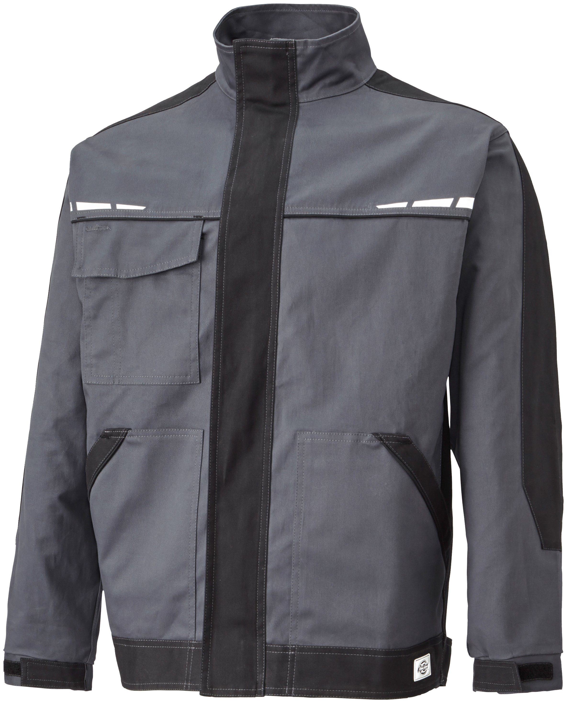 Designelemente Reflektierende grau-schwarz Arbeitsjacke Dickies Premium GDT
