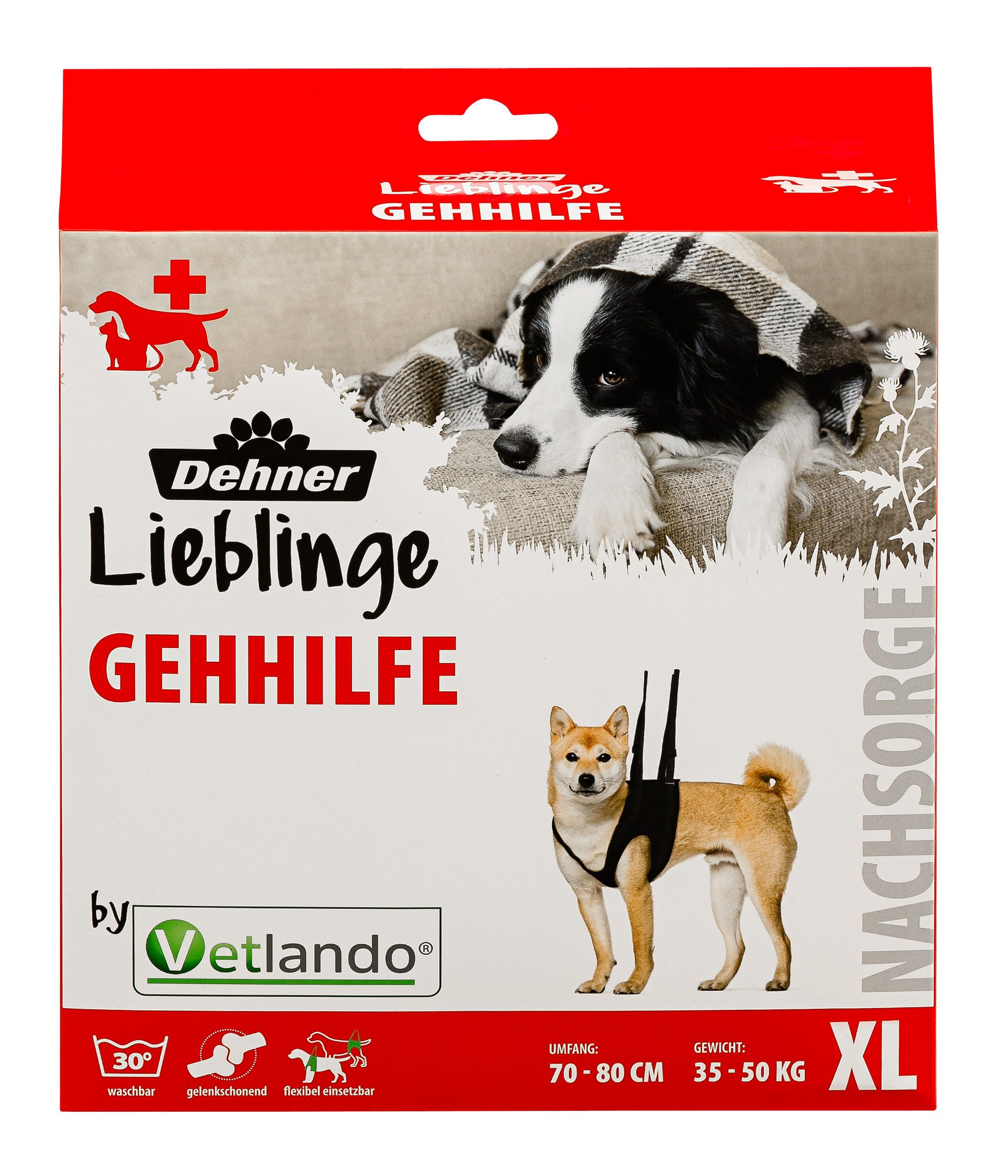 Dehner Hunde-Geschirr Gehhilfe für Hunde, versch. Größen, Neopren, Unterstützung bei Hüftproblemen und Lähmungen, bequem, waschbar