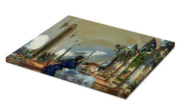 Posterlounge Leinwandbild John Singer Sargent, Frühstück in der Loggia, Mediterran Malerei