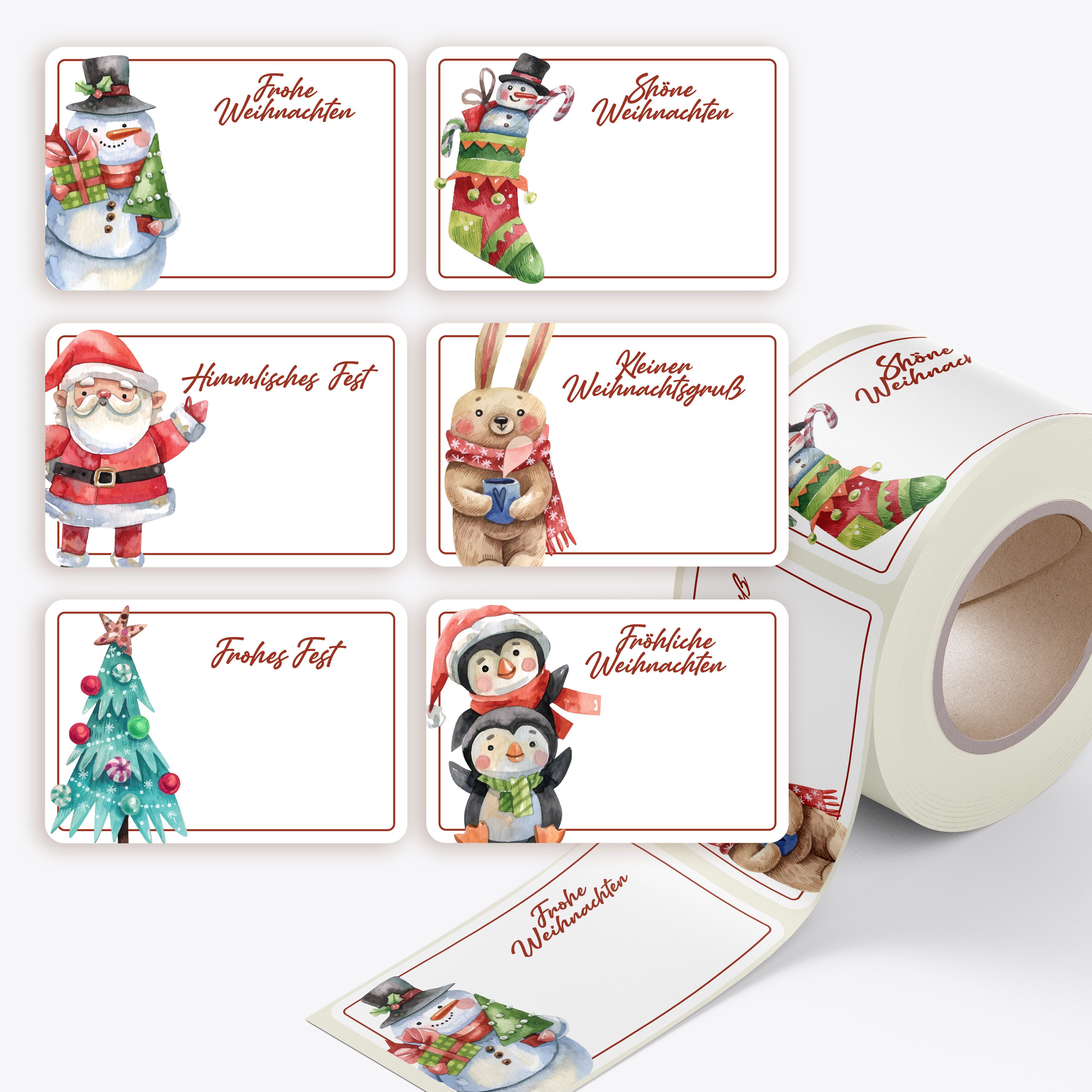 colortouch Наклейка Наклейка Weihnachten 500 St Weihnachtsaufkleber Weihnachten Sticker