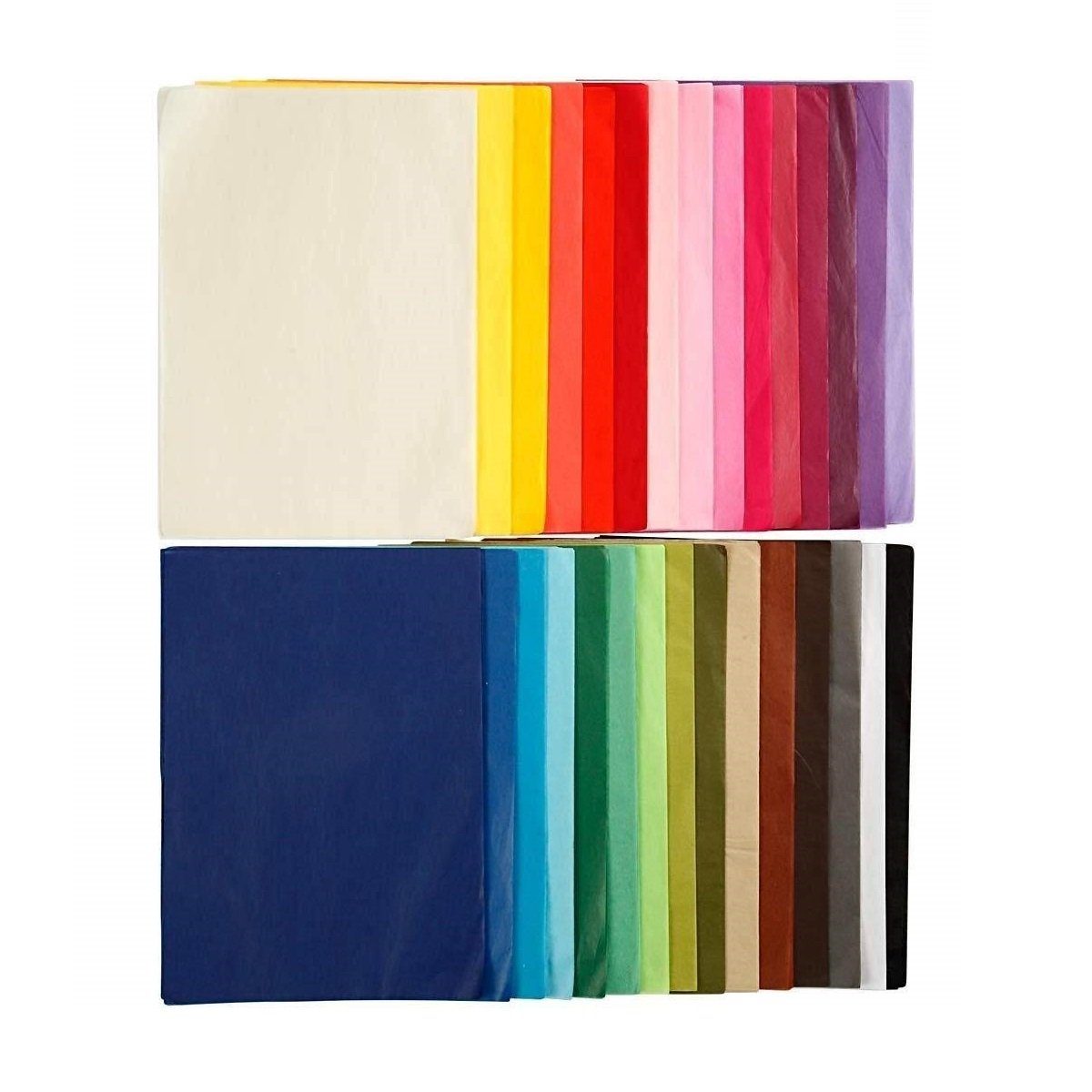 creativ company Seidenpapier 300 Blatt mit 30 verschiedenen Farben, 10 Blatt Pro Farbe - Transparentes Seidenpapier