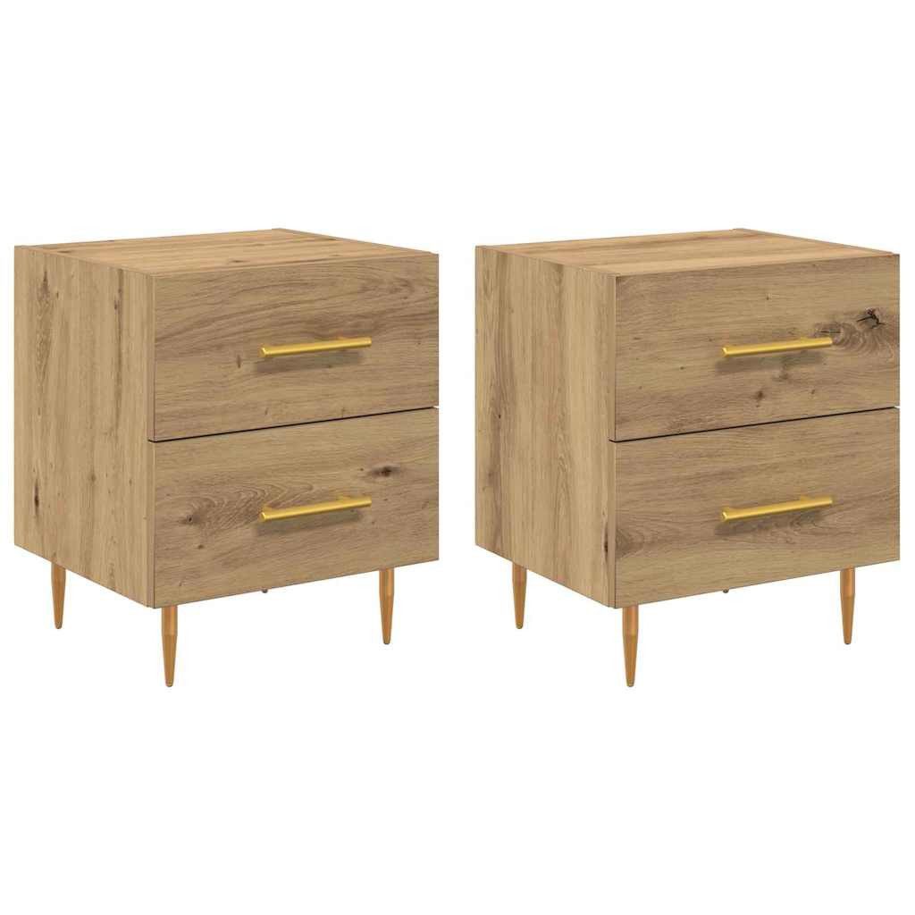 Nachttisch Nachttisch 2 pcs Artisan-Eiche 40 x 35 x 47,5 cm Holzwerkstoff