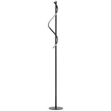 Brilliant Stehlampe Eunice, Neutralweiß, Eunice LED Standleuchte 1,5m schwarz matt Metall/Kunststoff schwarz 16