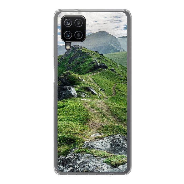 MuchoWow Handyhülle Die Berge der Lofoten Handyhülle Samsung Galaxy A12 Smartphone-Bumper Print Handy