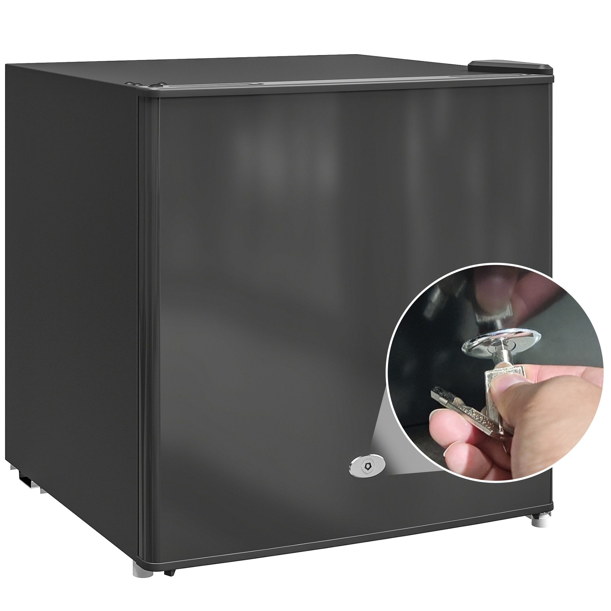 HOMCOM Gefrierschrank 35 L Gefrierbox 800-127V92BK, 48,8 cm hoch, 47 cm breit, 47 x 44,2 x 48,8 cm Schwarz