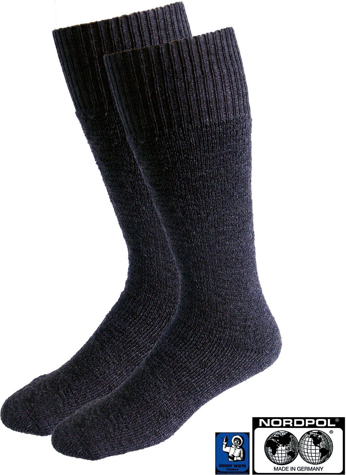 Nordpol Socken Vollplüsch (Set, 2-Paar) grau
