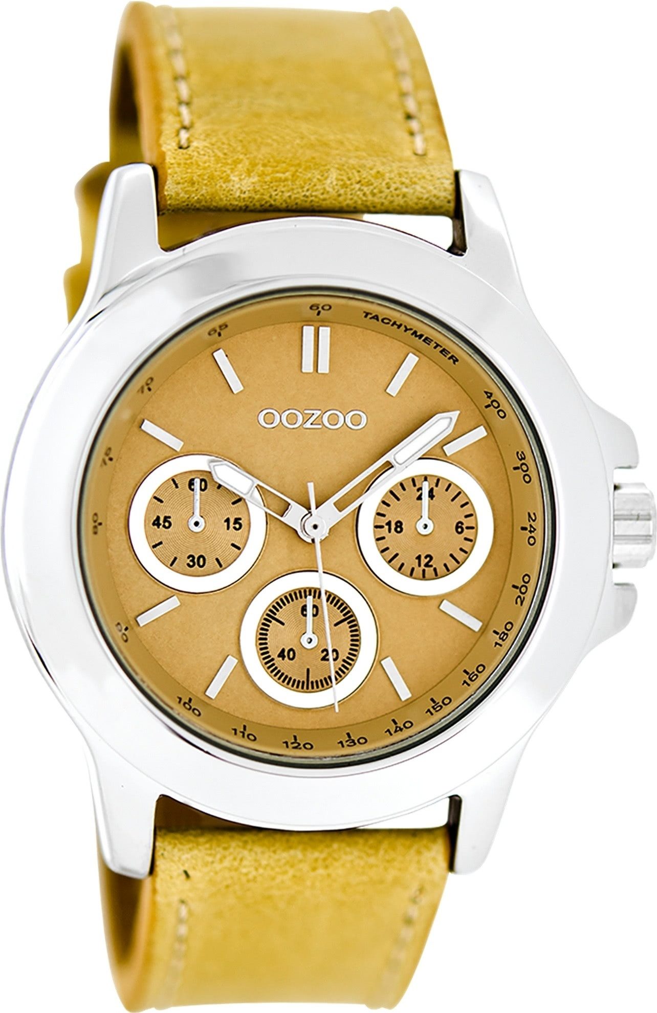 OOZOO Quarzuhr Oozoo Damen Armbanduhr Timepieces Analog, (Analoguhr), Damenuhr rund, groß (ca. 40mm) Lederarmband, Casual-Style