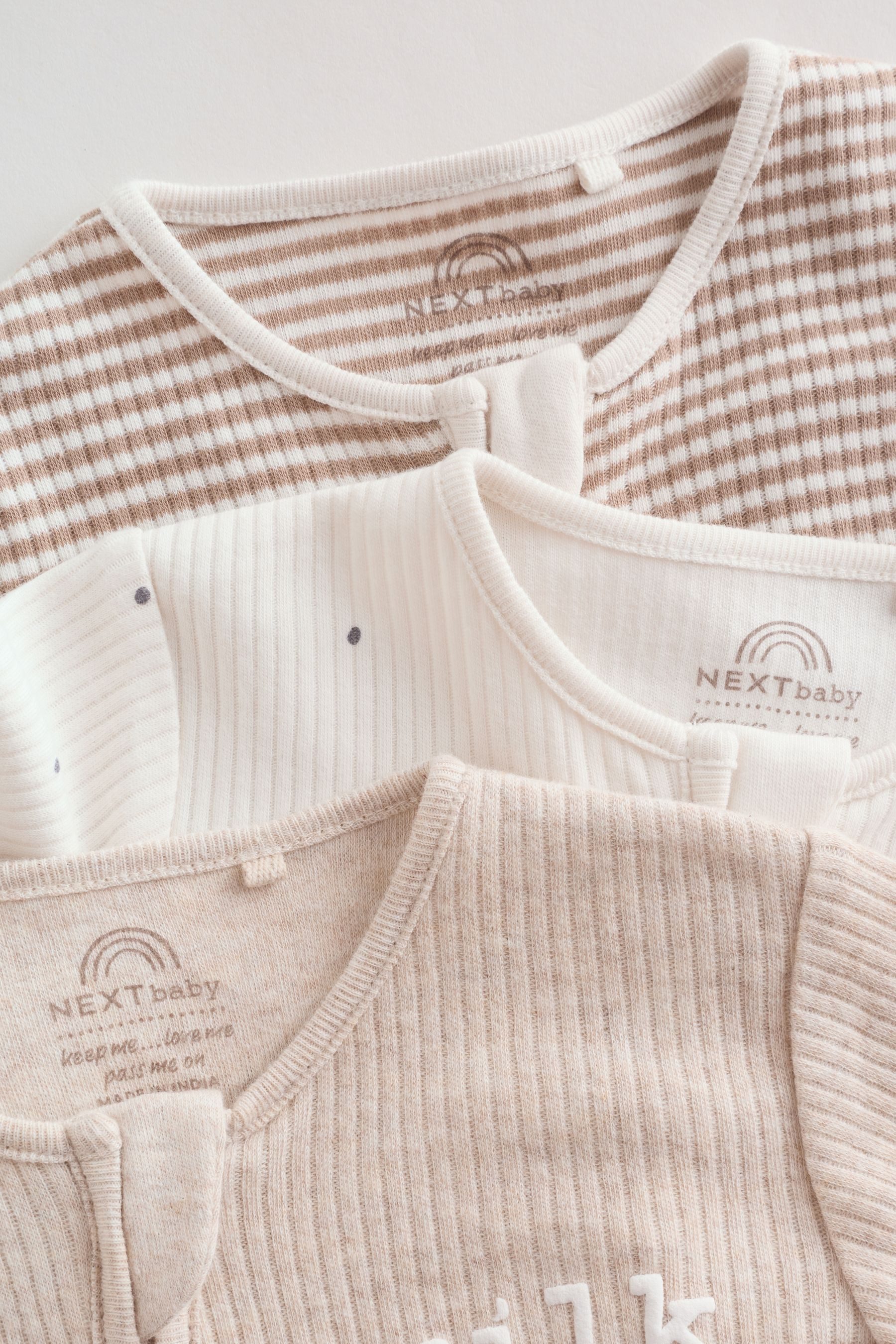 Next Schlafoverall Babyschlafanzüge mit Zweiwege-RV, 3er-Pack (3-tlg)