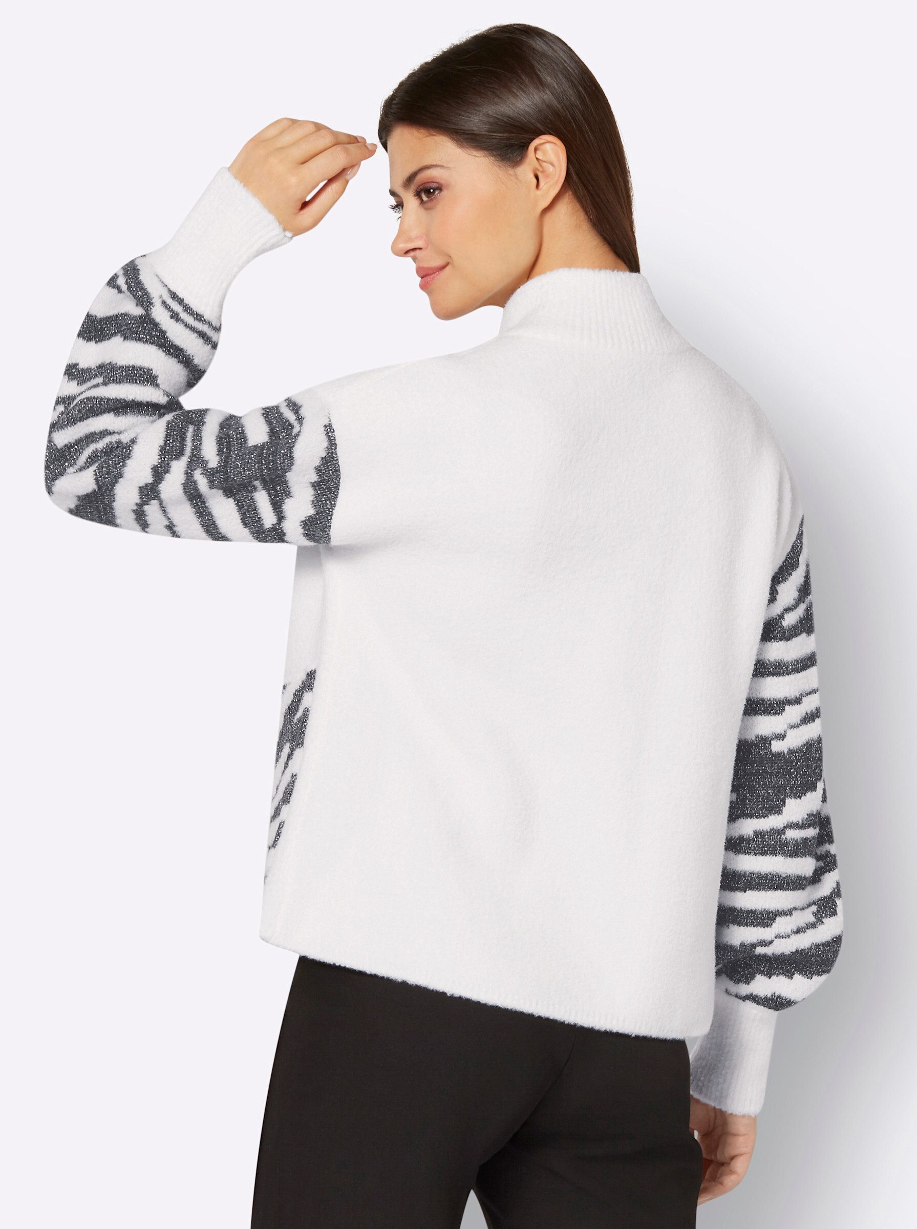 creation L Strickjacke Jacquard-Strickjacke günstig online kaufen