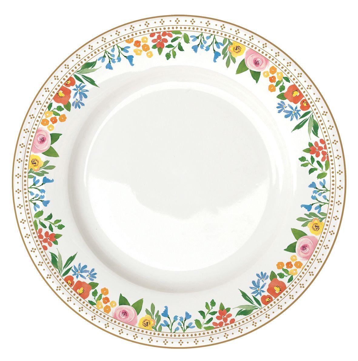 EasyLife Speiseteller Boho Flowers, Spülmaschinengeeignet, Mehrfarbig, Motiv: Blumen