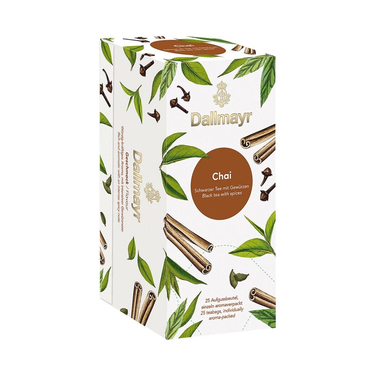 DALLMAYR Tee Chai, 25 Aufgussbeutel, Schwarztee mit Gewürzen