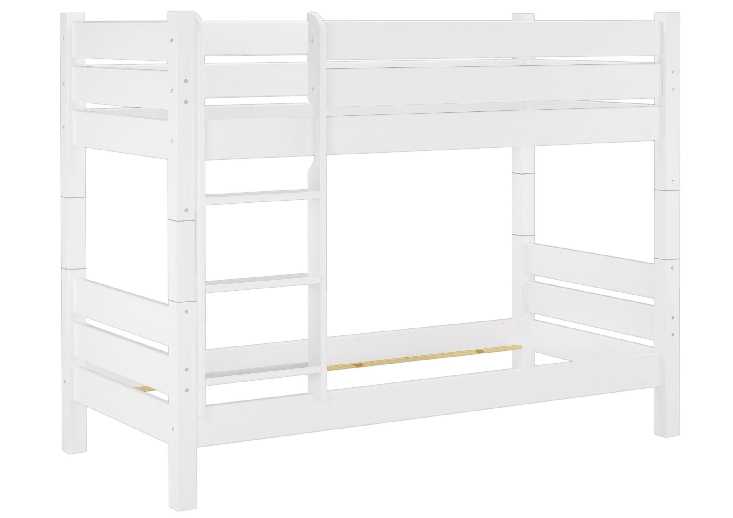 80x220 ERST-HOLZ Rost mit Kiefer für Etagenbett Erwachsene weiß Stockbett