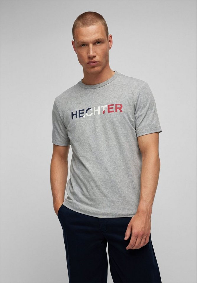 HECHTER PARIS T-Shirt mit Rundhalsausschnitt, Modisches Langarmshirt mit  weicher Haptik