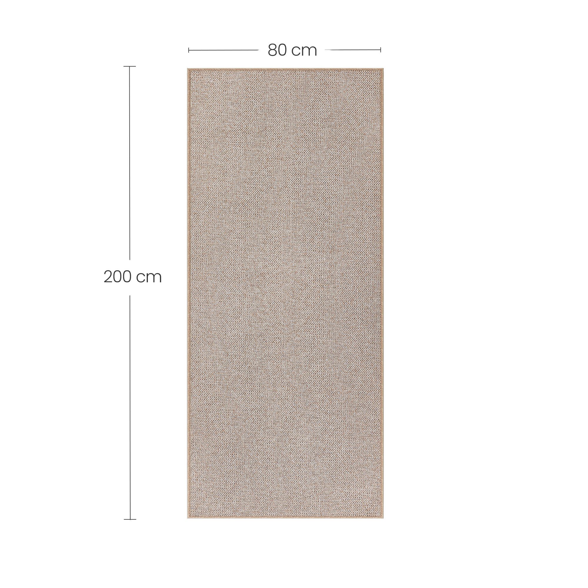 SONGMICS HOME Sisalteppich Wohnzimmerteppich, für Flur, Küche, Schlafzimmer, Esszimmer kamelbraun, Höhe: 5 mm, 80 x 200 cm, rutschfester, Jute-Optik, Dekoration – Bild 2 von 5