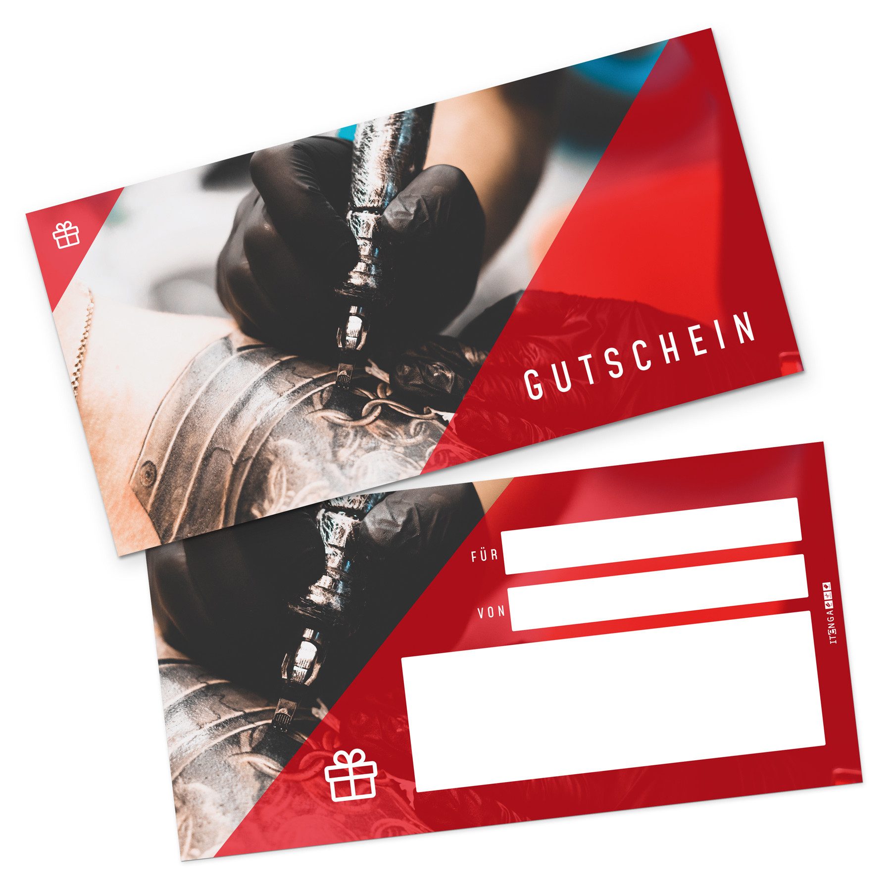 Geschenkkarte itenga Geschenkgutschein Tattoo Tätowierung (Motiv 31) Postkarte zum A