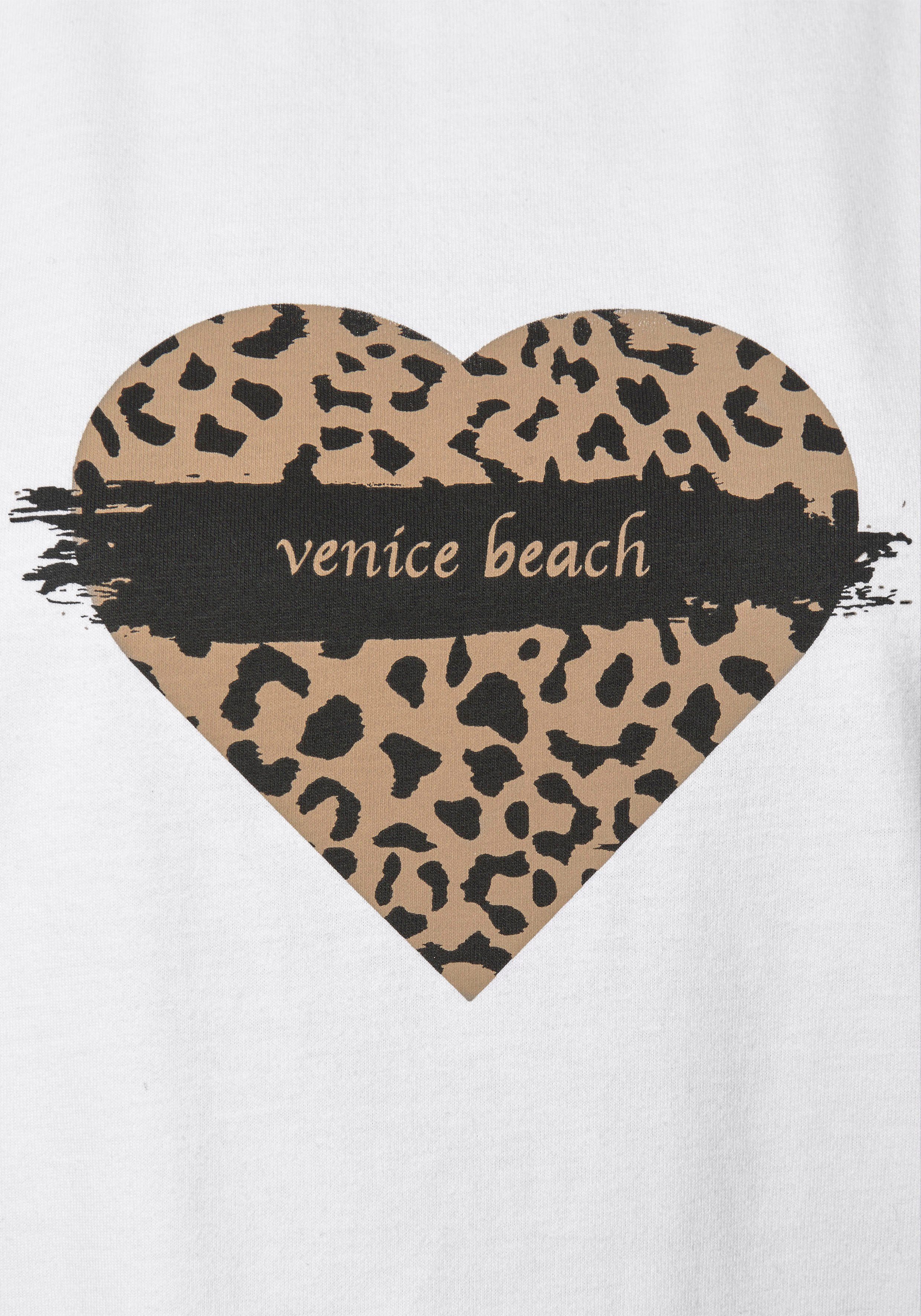 Venice Beach Kurzarmshirt mit Frontprint