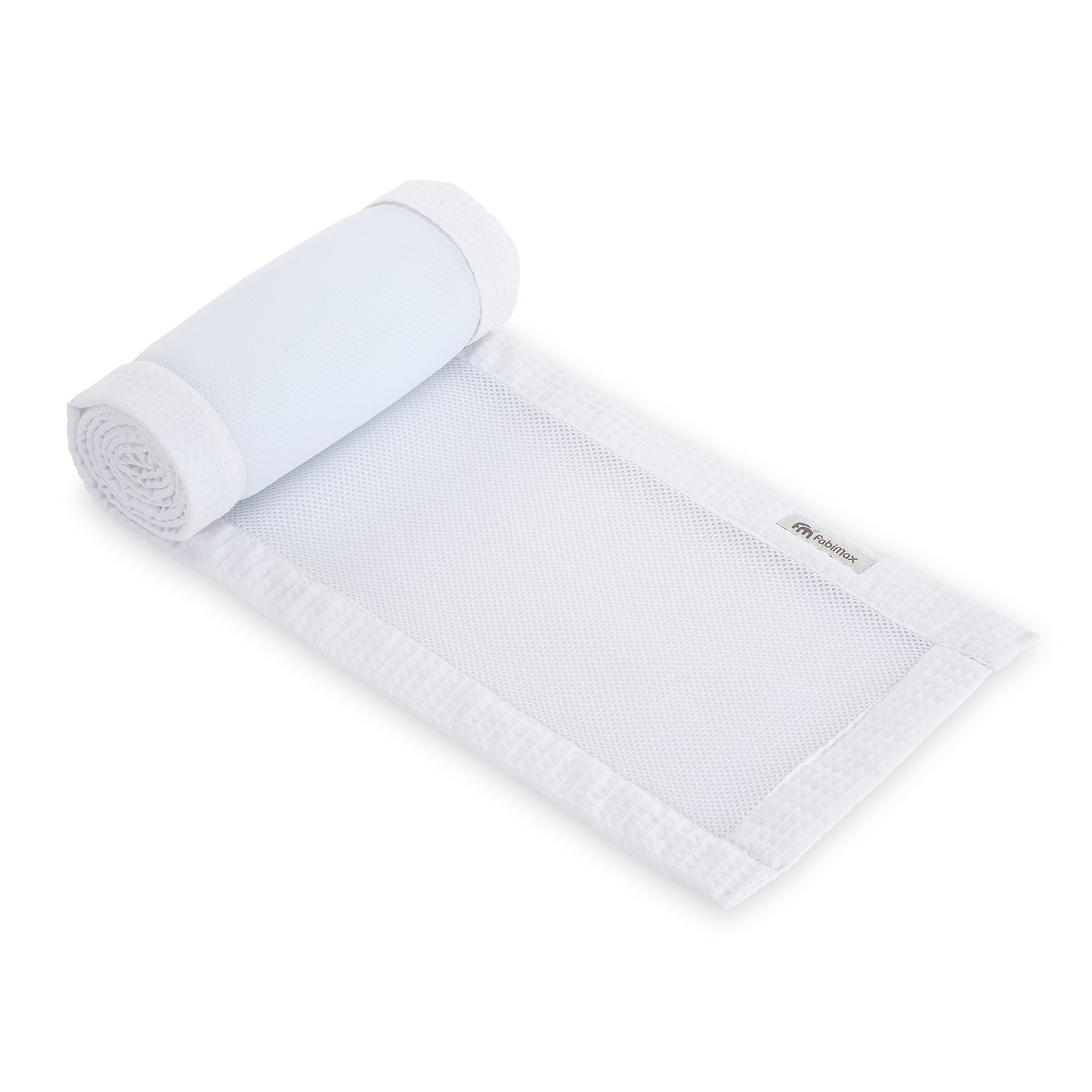 FabiMax Beistellbett Boxspring Fix grau, mit 12cm Rausrollschutz, Matratze und Netz-Nestchen