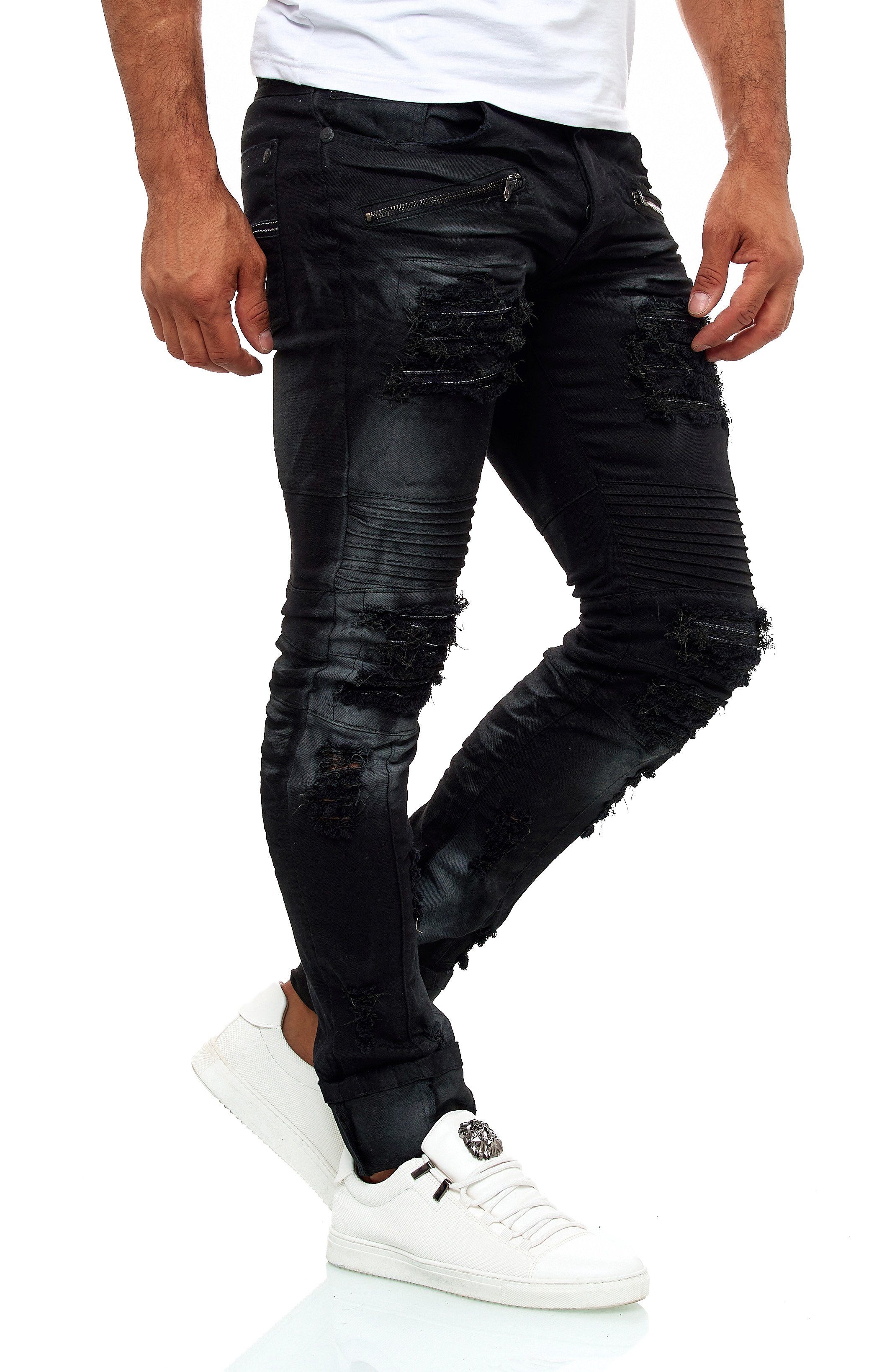 KINGZ Slim-fit-Jeans im angesagten Destroyed-Look