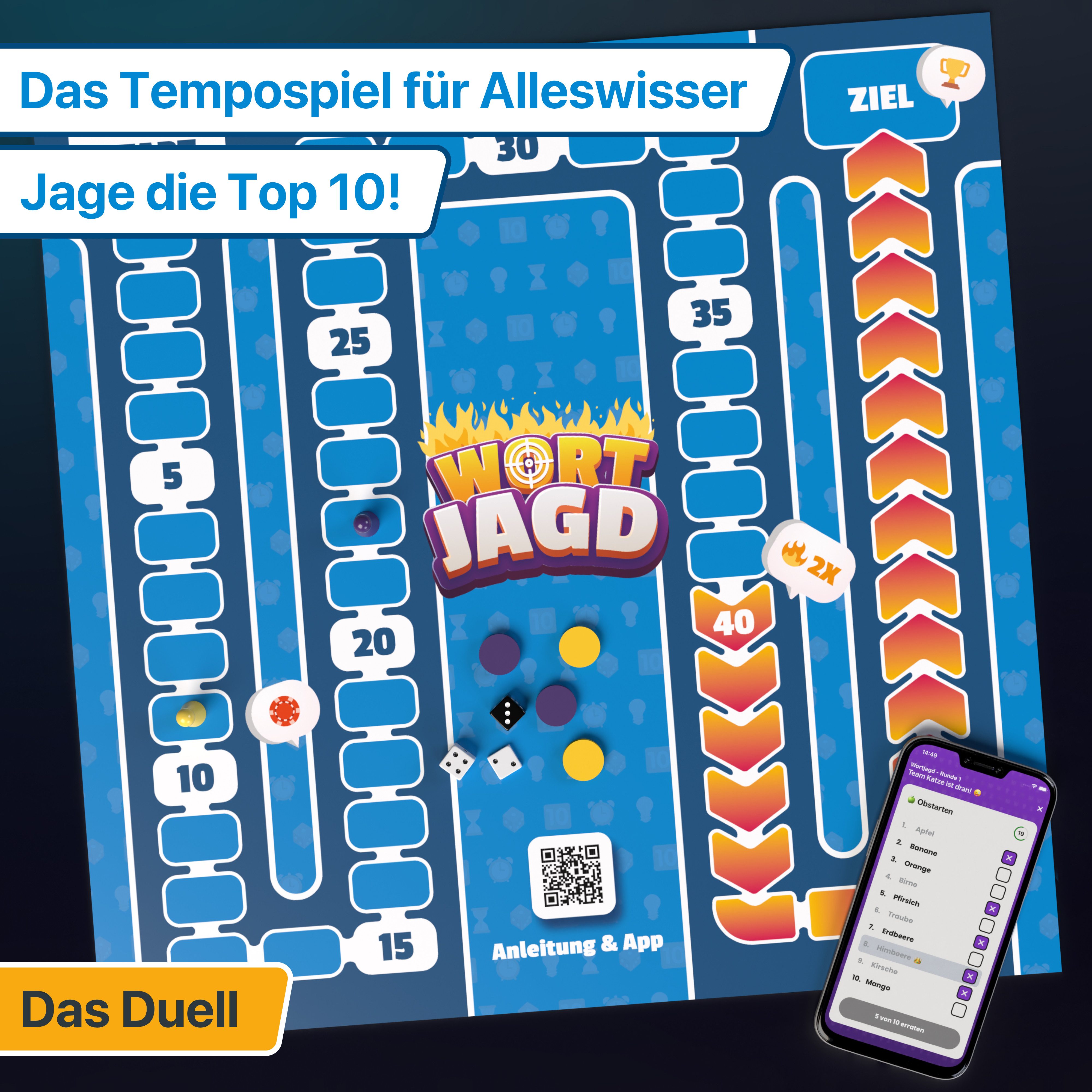 Wortjagd Spiel Wortjagd - Jage die Top 10