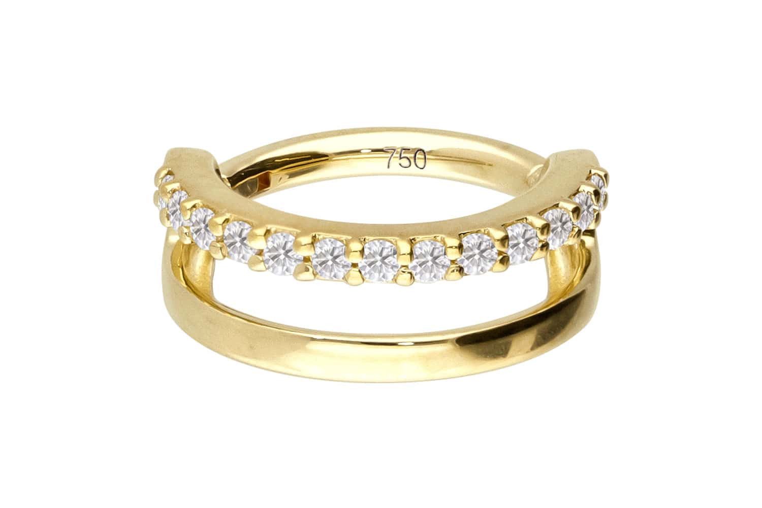 PIERCINGLINE Nasenpiercing 14/18 Karat Gold Segmentring günstig online kaufen
