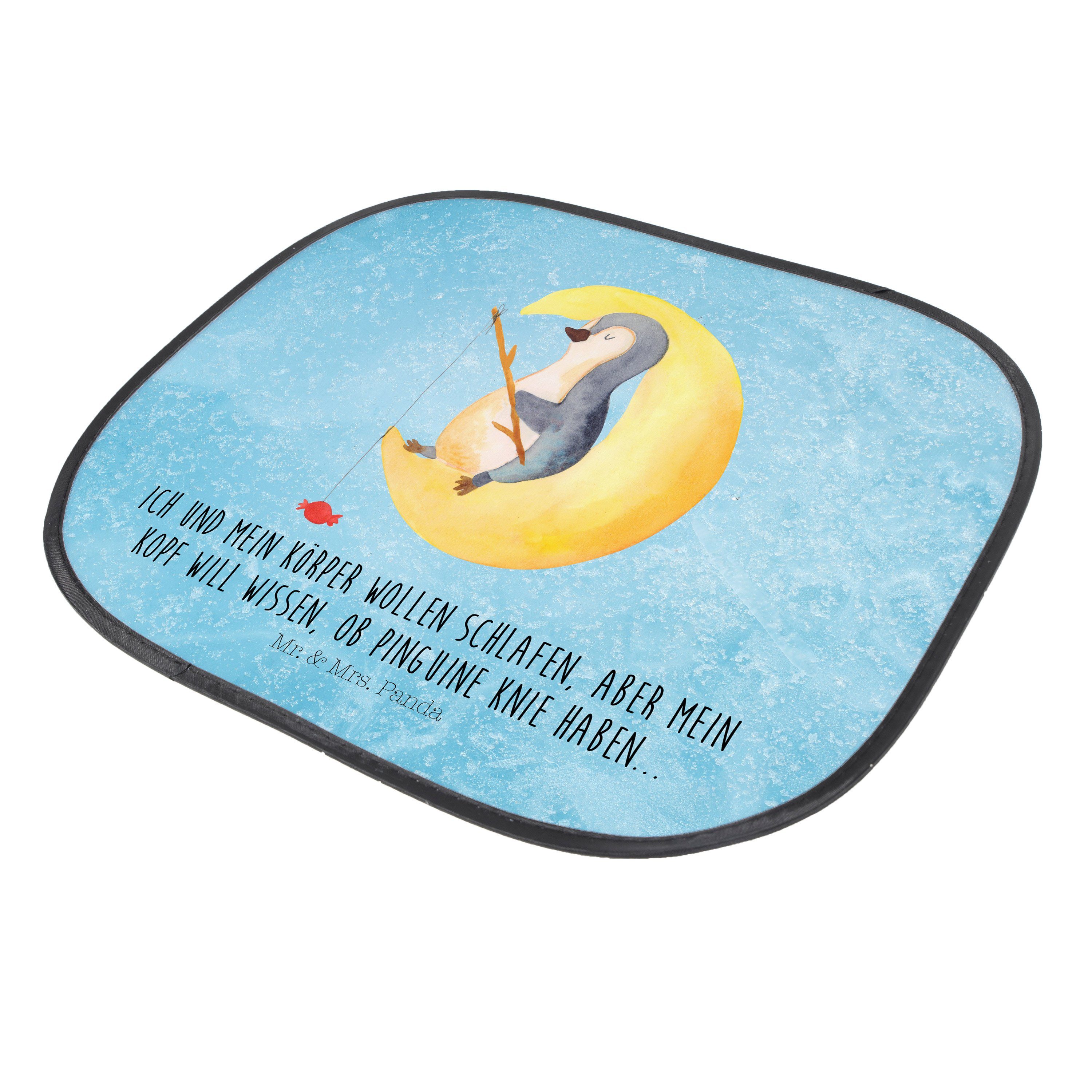 Sonnenschutz Eisblau - Mr. Mrs. Seidenmatt Einschlafen, Sonnens, Sonnenblende, - Mond & Geschenk, Panda, Pinguin