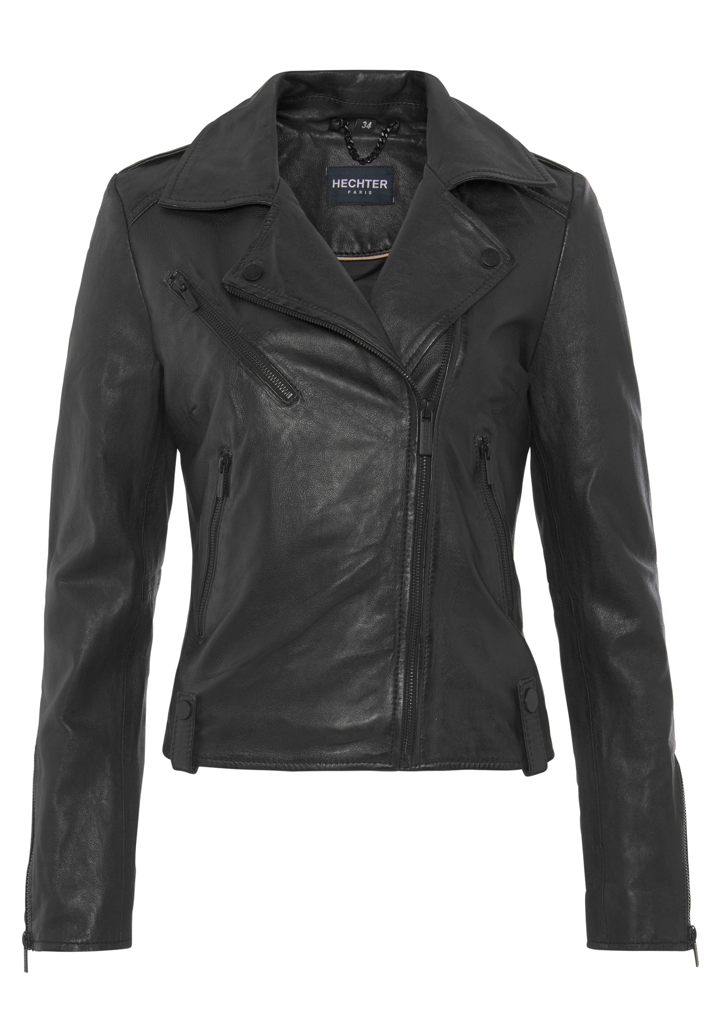 HECHTER mit Bikerkragen Lederjacke PARIS