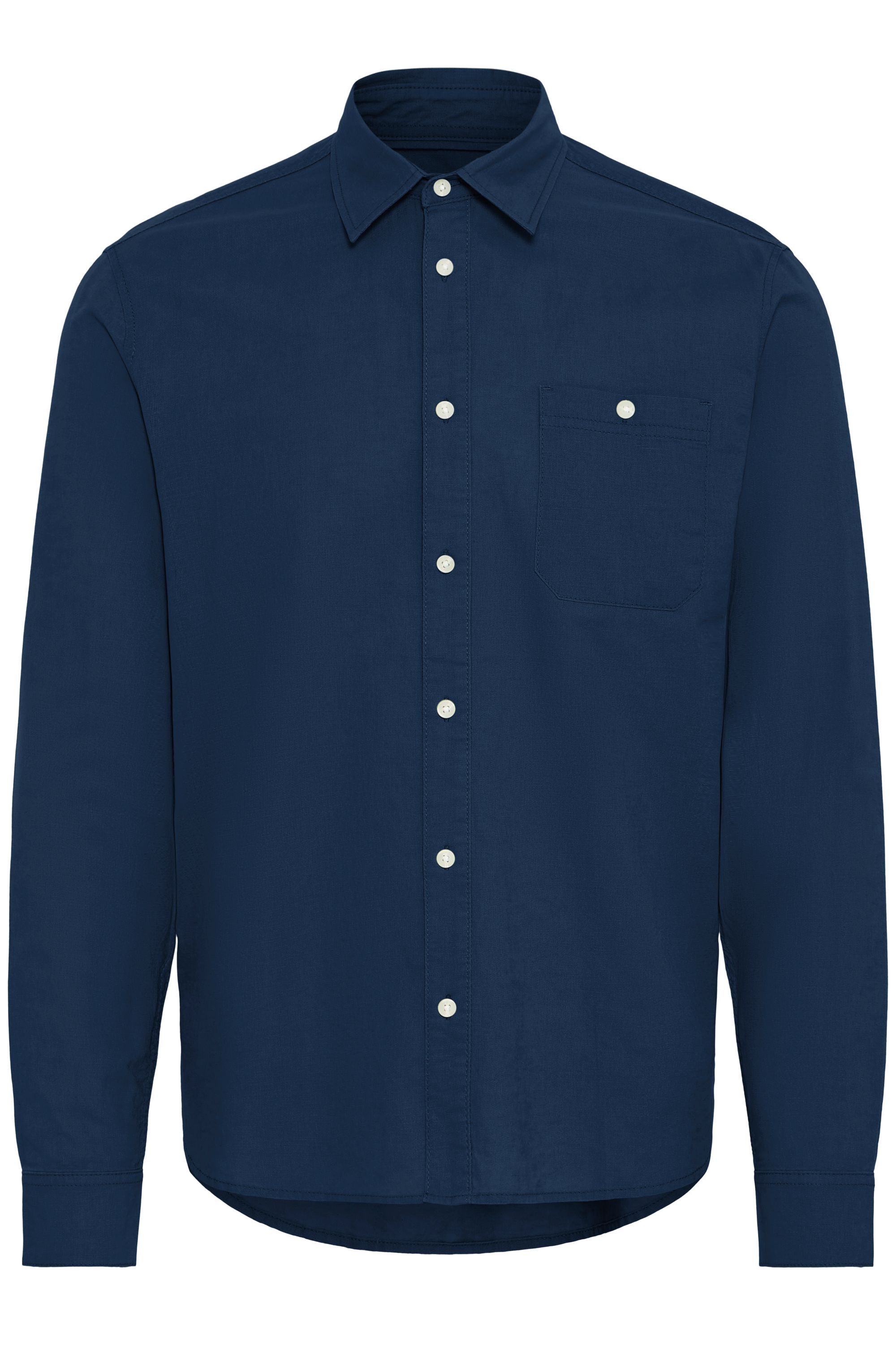 Blend Leinenhemd BHBay Linen Stilvolles Langarmhemd aus Leinenmix mit Brust günstig online kaufen