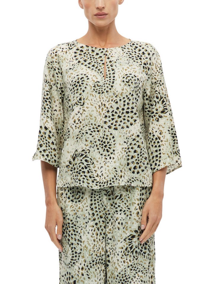 s.Oliver BLACK LABEL Druckbluse 3/4 Arm Sommerbluse mit Allover-Print