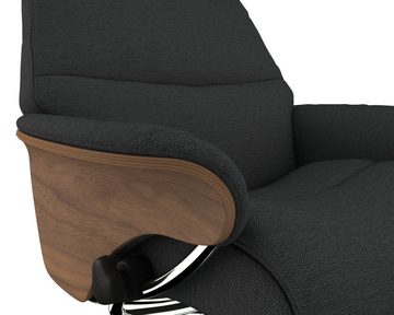FLEXLUX Relaxsessel Relaxchairs Aarhus, Relaxfunktion & Kopf- Rückenverstellung, Arml. Walnuss, Fuß Alu, M