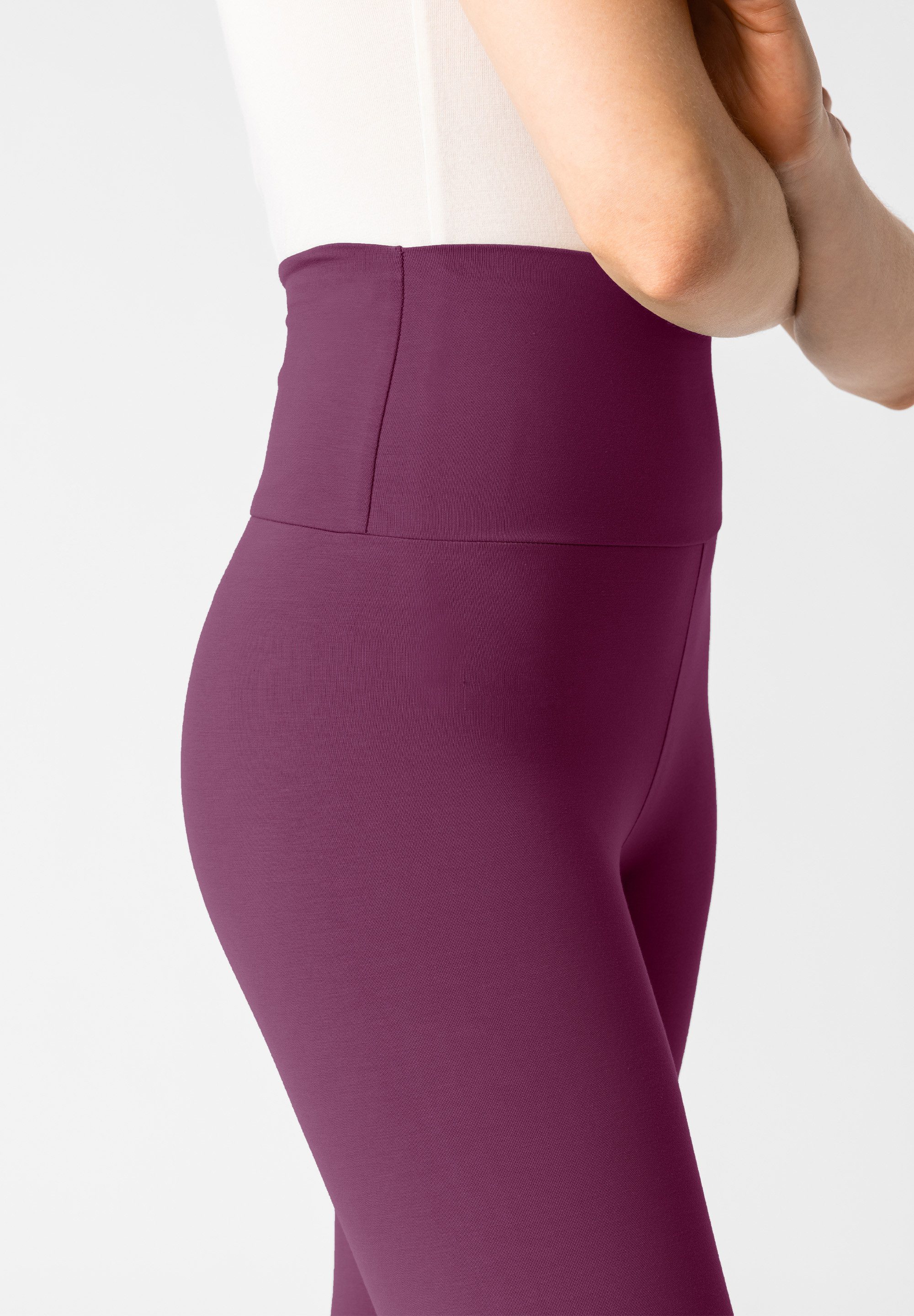 Les Lunes Leggings Luna 3/4 Leggings (Maya Leggings) Bambusviskose, 3/4 Länge, elastischer hoher Bund, bequeme Passform