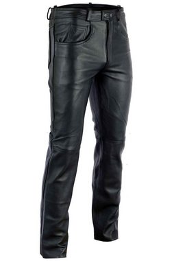 RadMasters Lederhose GW870 Lederjeans Lederhose Büffelleder Schwarz und Braun