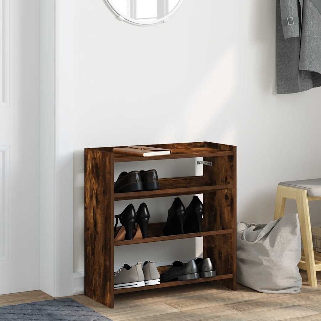vidaXL Schuhregal Schuhregal Räuchereiche 60x25x62 cm günstig online kaufen