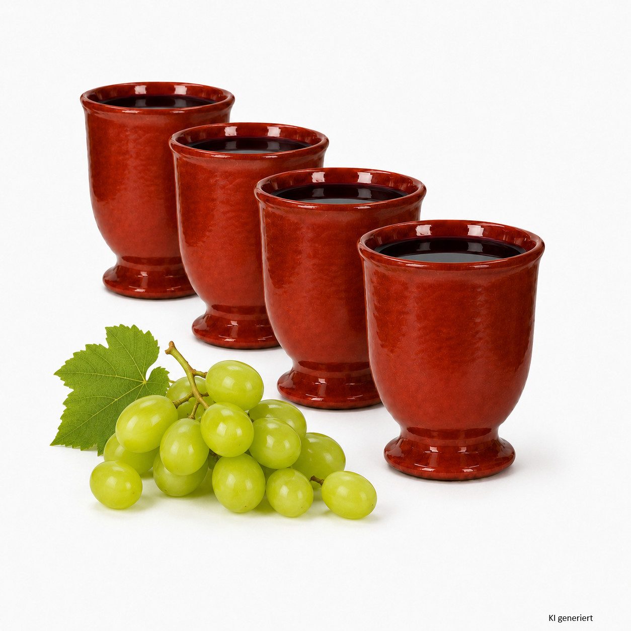MamboCat Becher 4er Set Lasierte Tonbecher 175ml ideal für Honigwein