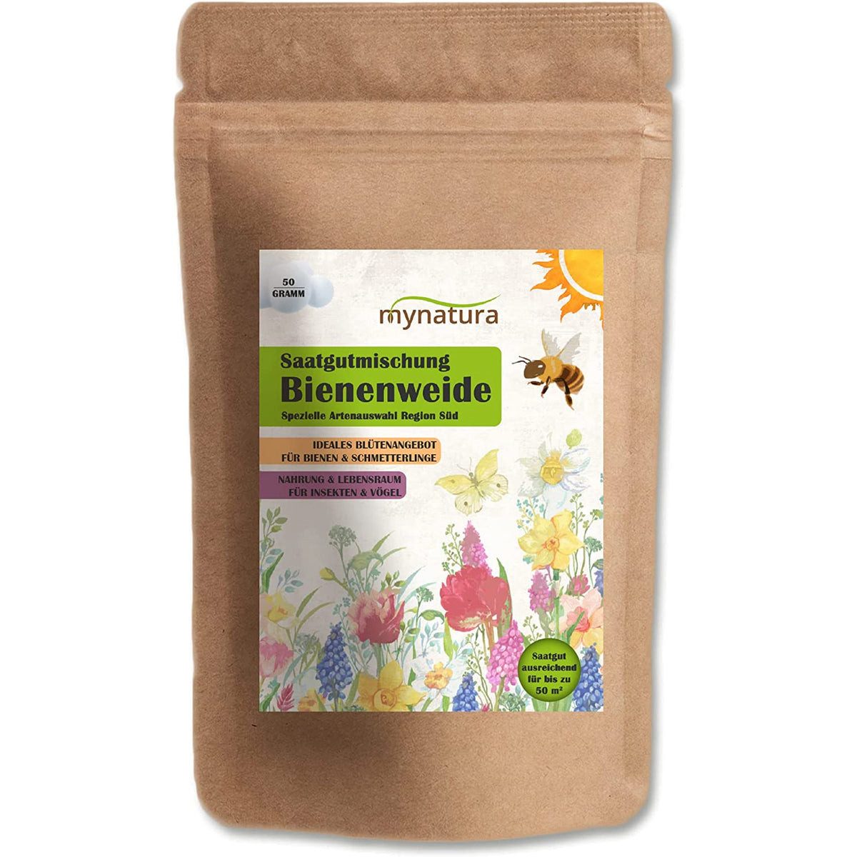 Mynatura Mynatura Bienenweide Süd Bienen Saatgut Beutel, 1 er 50 g