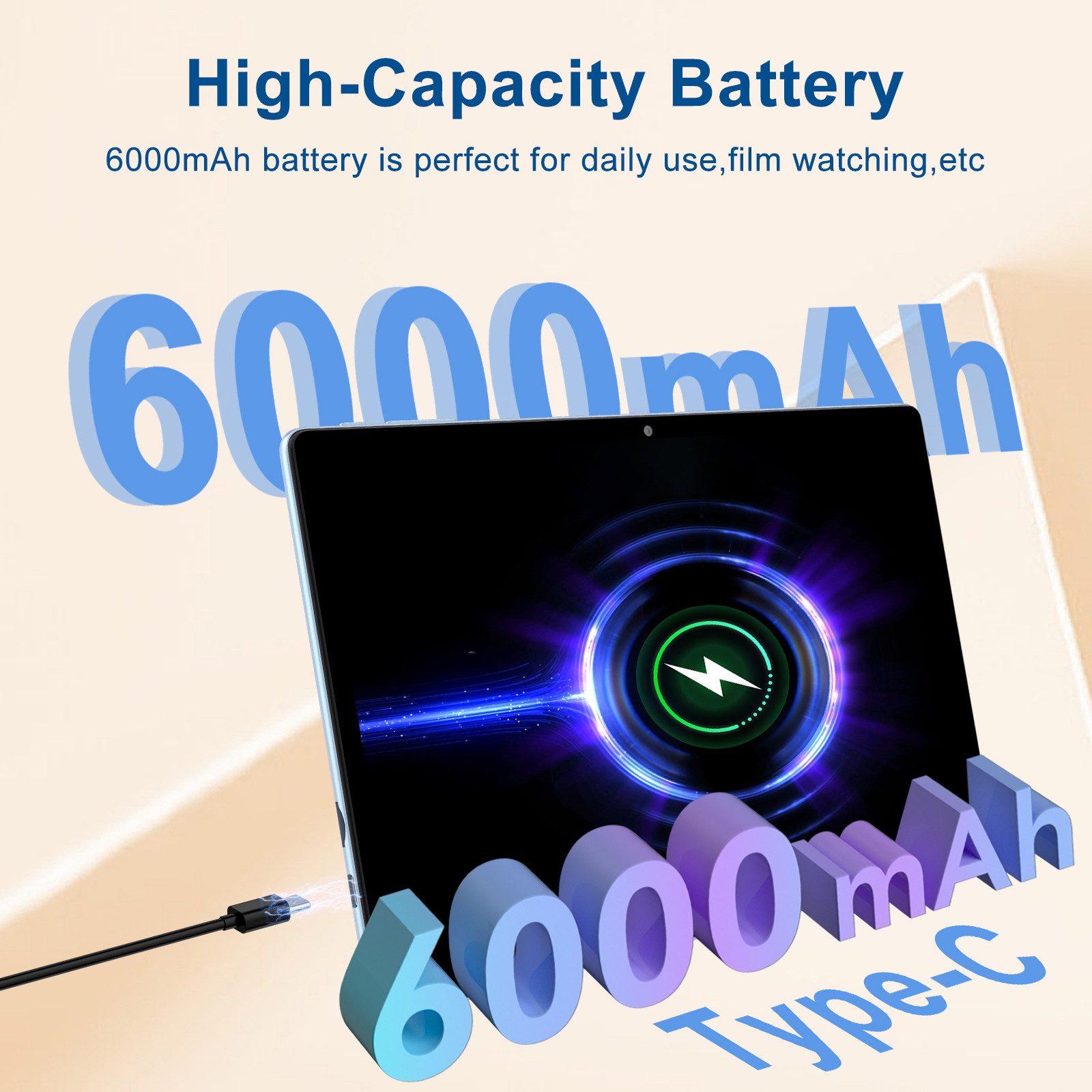 GOODTEL Meberry 30GB RAM 64GB Speicher, Android 15, WiFi, Widevine L1 Tablet (10.1", Android15, 6000 mAh Akku, mit mit Zubehör Tastatur, Maus)