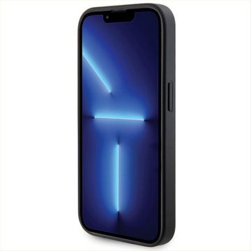 Guess Smartphone-Hülle Guess Apple iPhone 14 Pro Schutzhülle Case Strass Metal Logo Schwarz