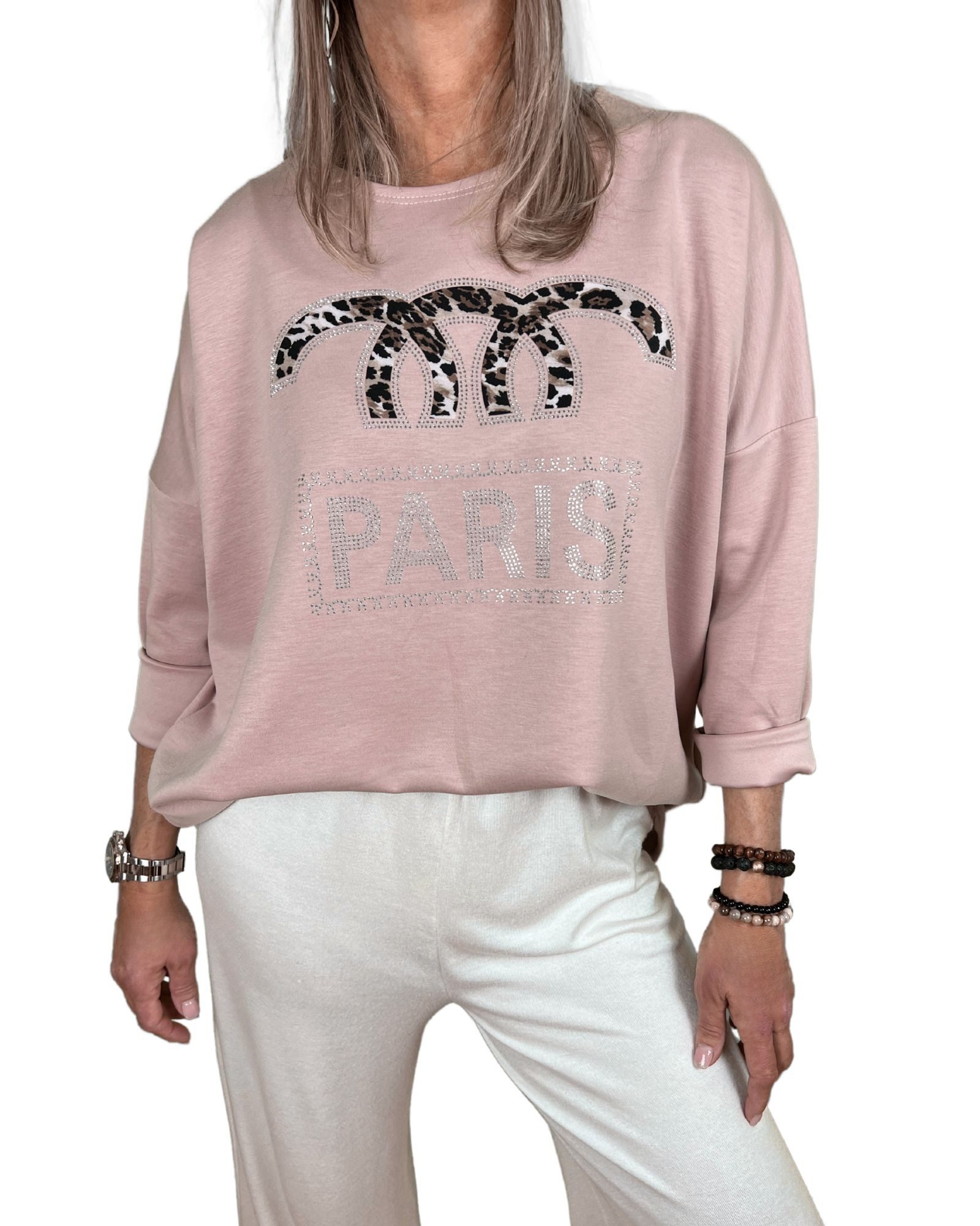 ITALY VIBES Sweatshirt ROSALITA - modischer Pullover mit Schriftzug aus Str günstig online kaufen