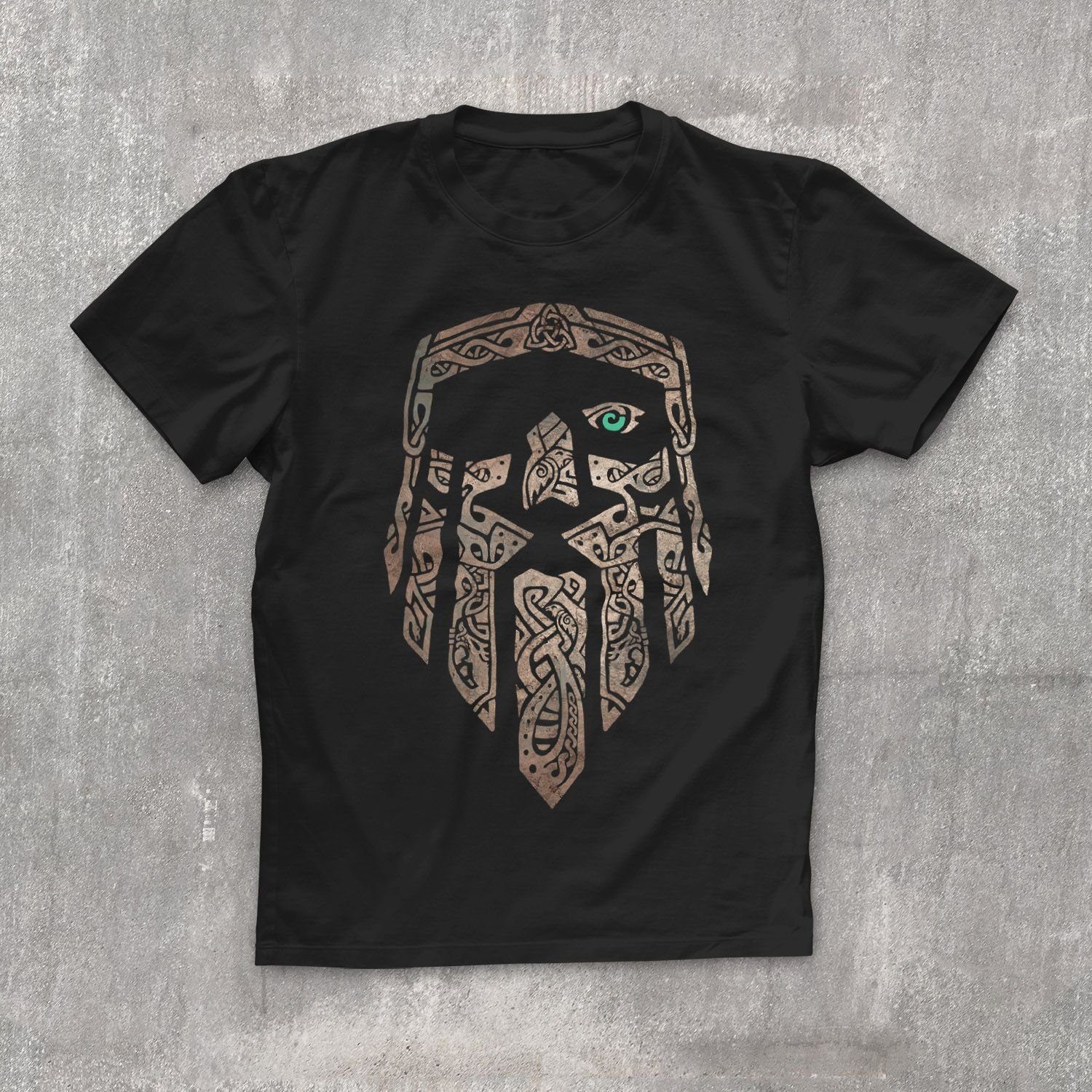 Print-Shirt Mythologie T-Shirt Nordmänner Neverless® Valhalla Wikinger Odin Neverless Wotan mit Gott Print Herren nordische