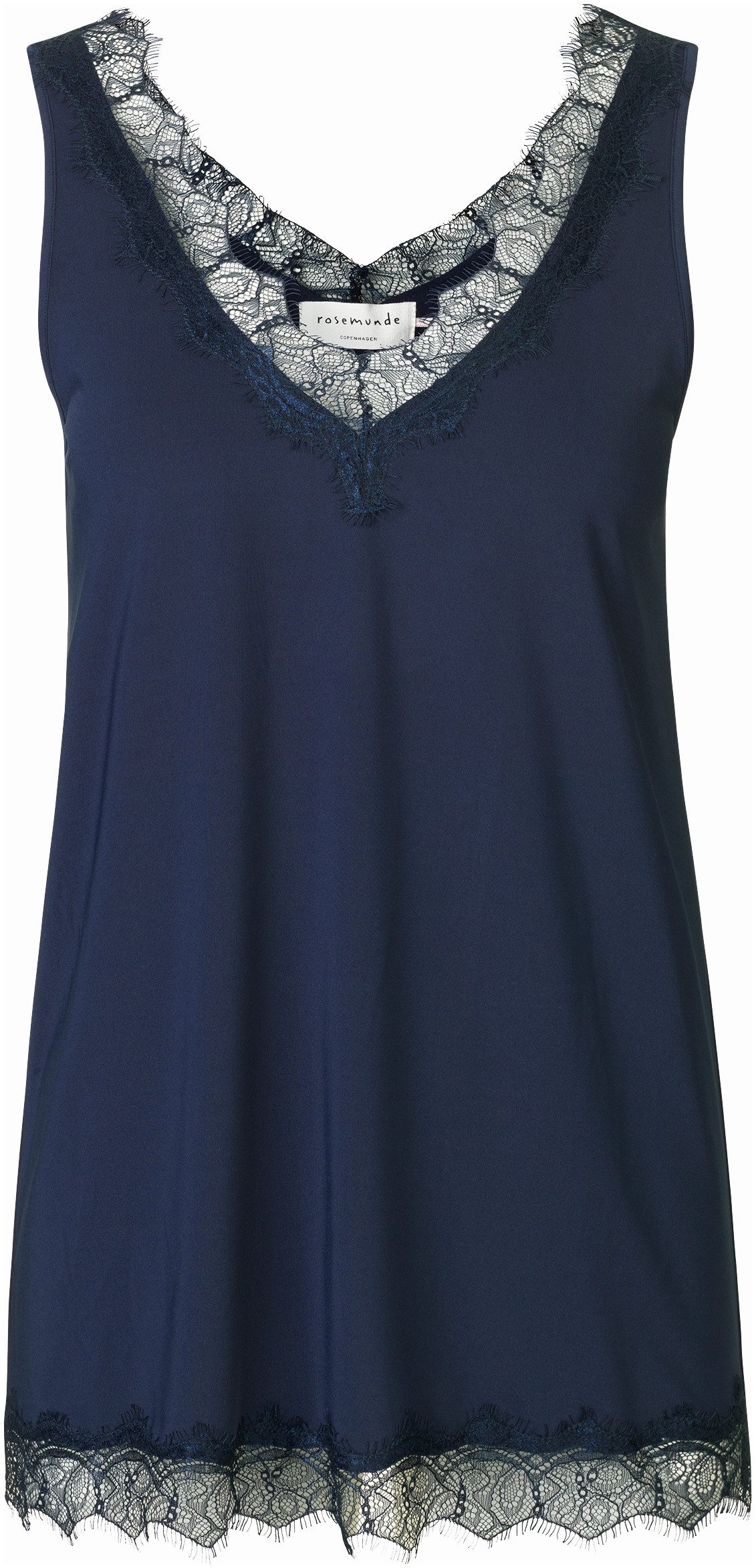 rosemunde Unterziehshirt Billie Tank Top Vintage-Spitzenbesatz an V- Aussch günstig online kaufen